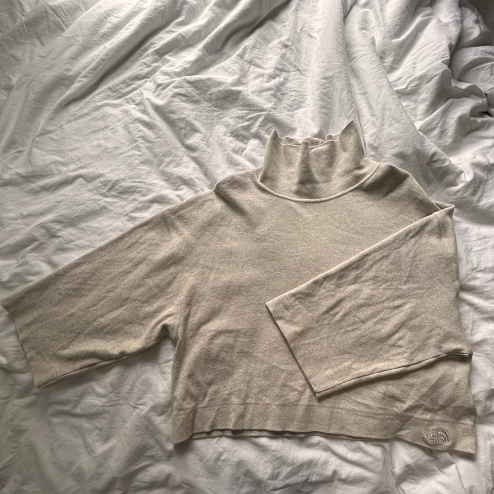 The North Face cropped turtle neck sweatshirt